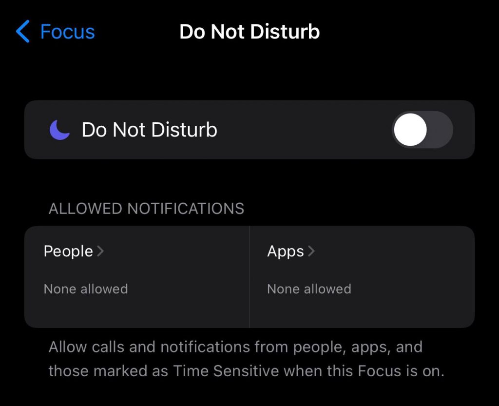 disable the feature