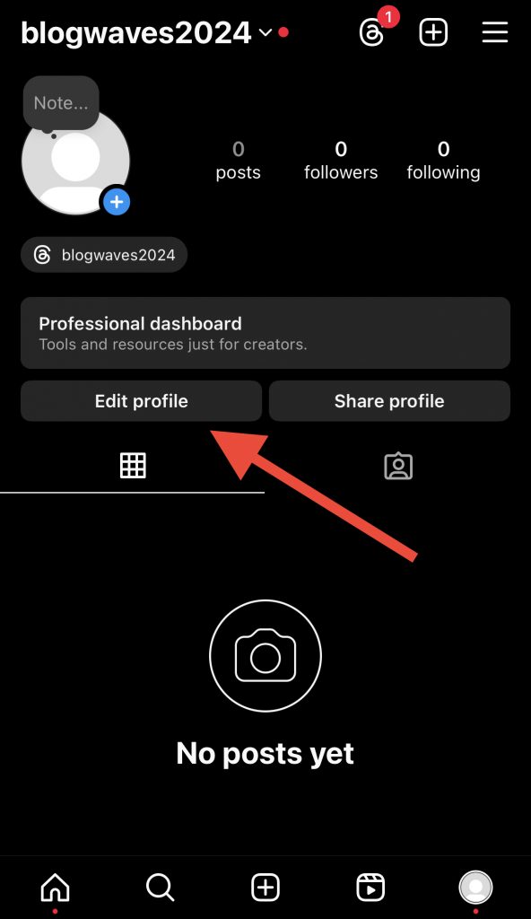 edit profile