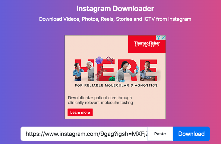 saveInsta Step 2