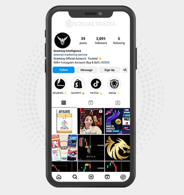 buy Instagram account scamsxy (2 k Followers)