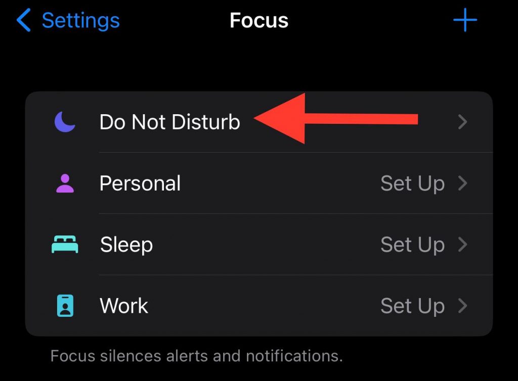 select do not disturb