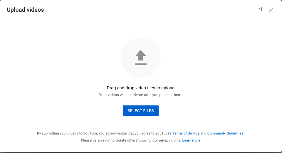 upload a video