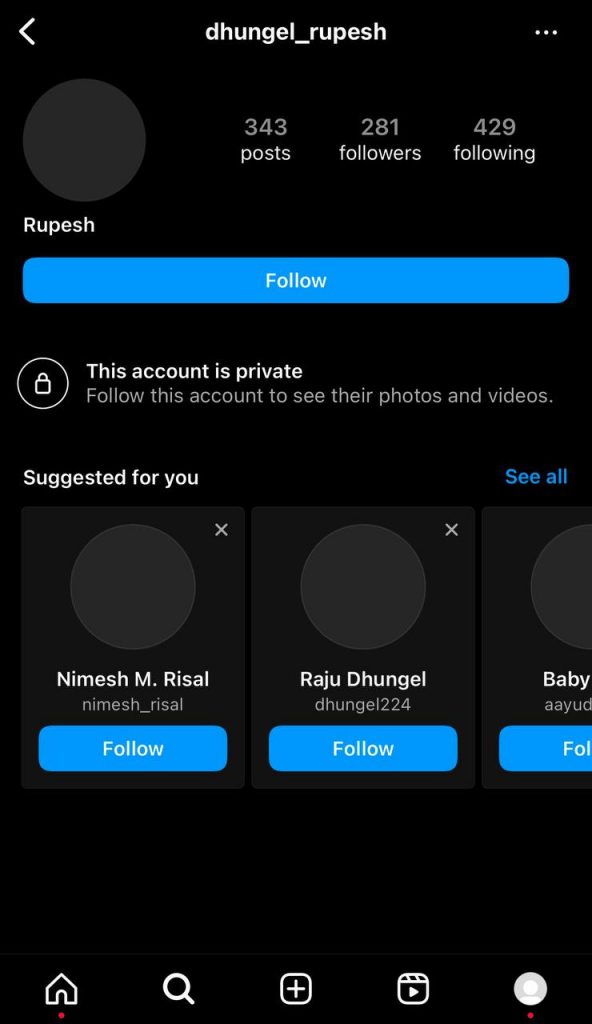 go to profile