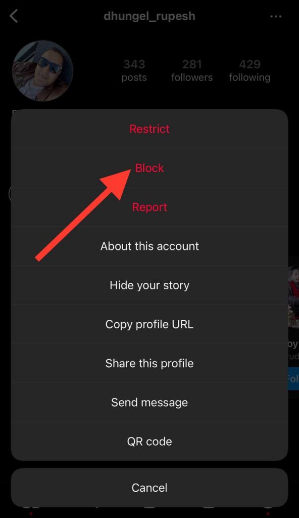 Tap on Block