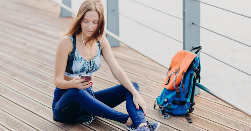 Girl checking her phone