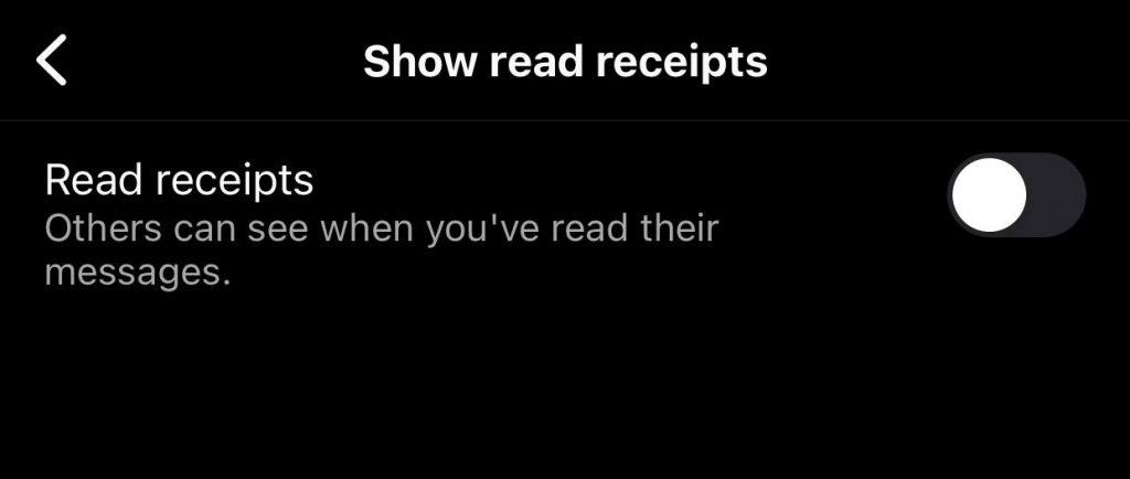 Turn off the ‘Read receipts’