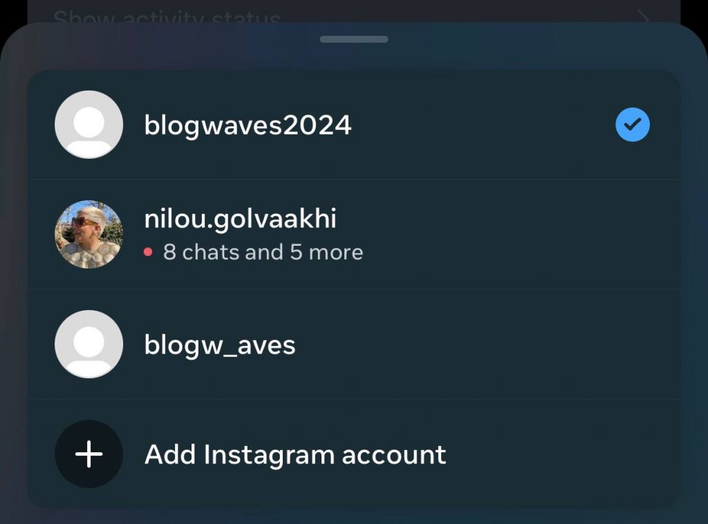 Use another account