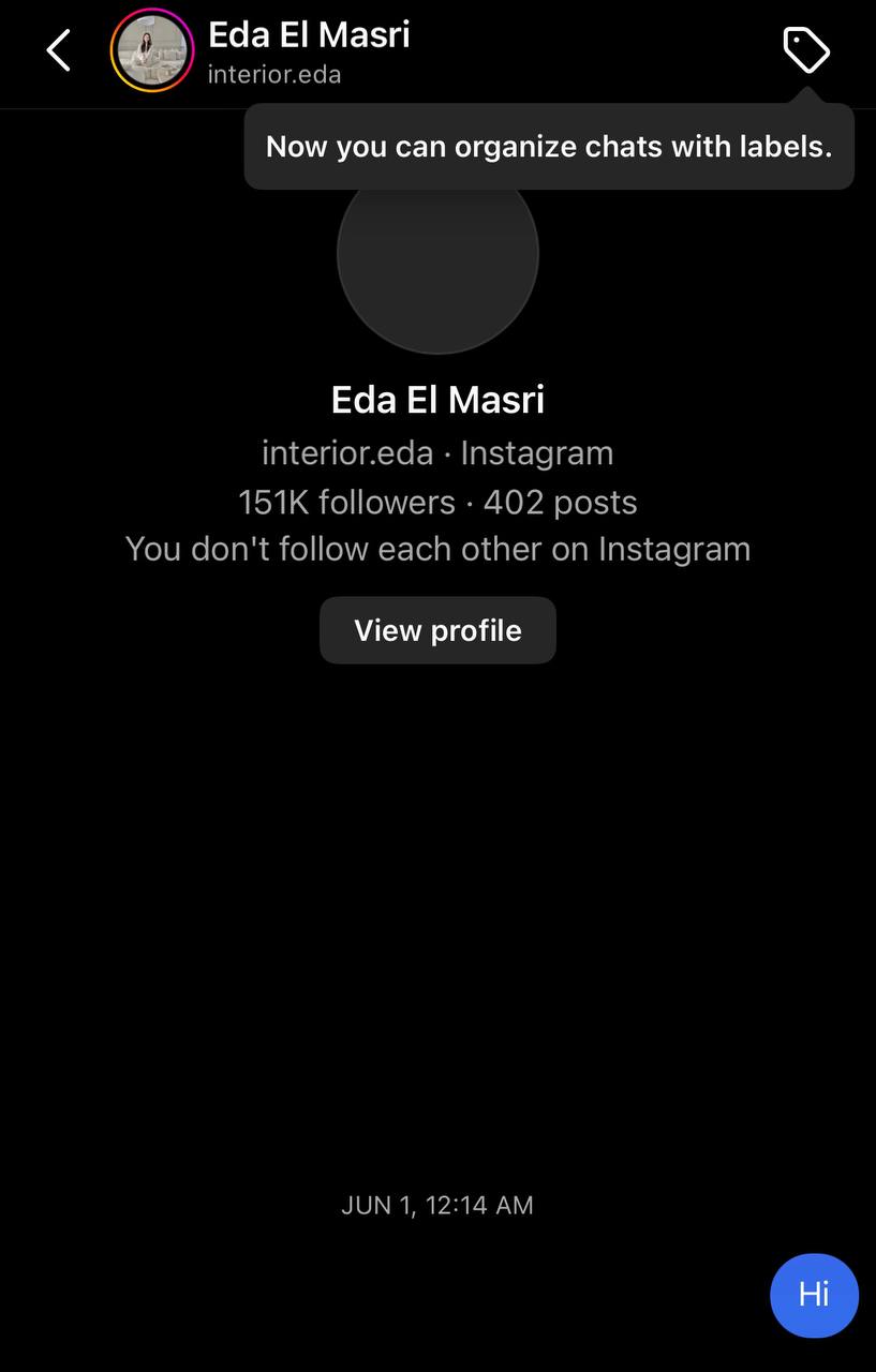 choose a chat on IG