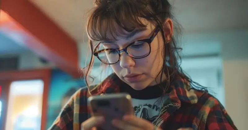 a girl replying her messages