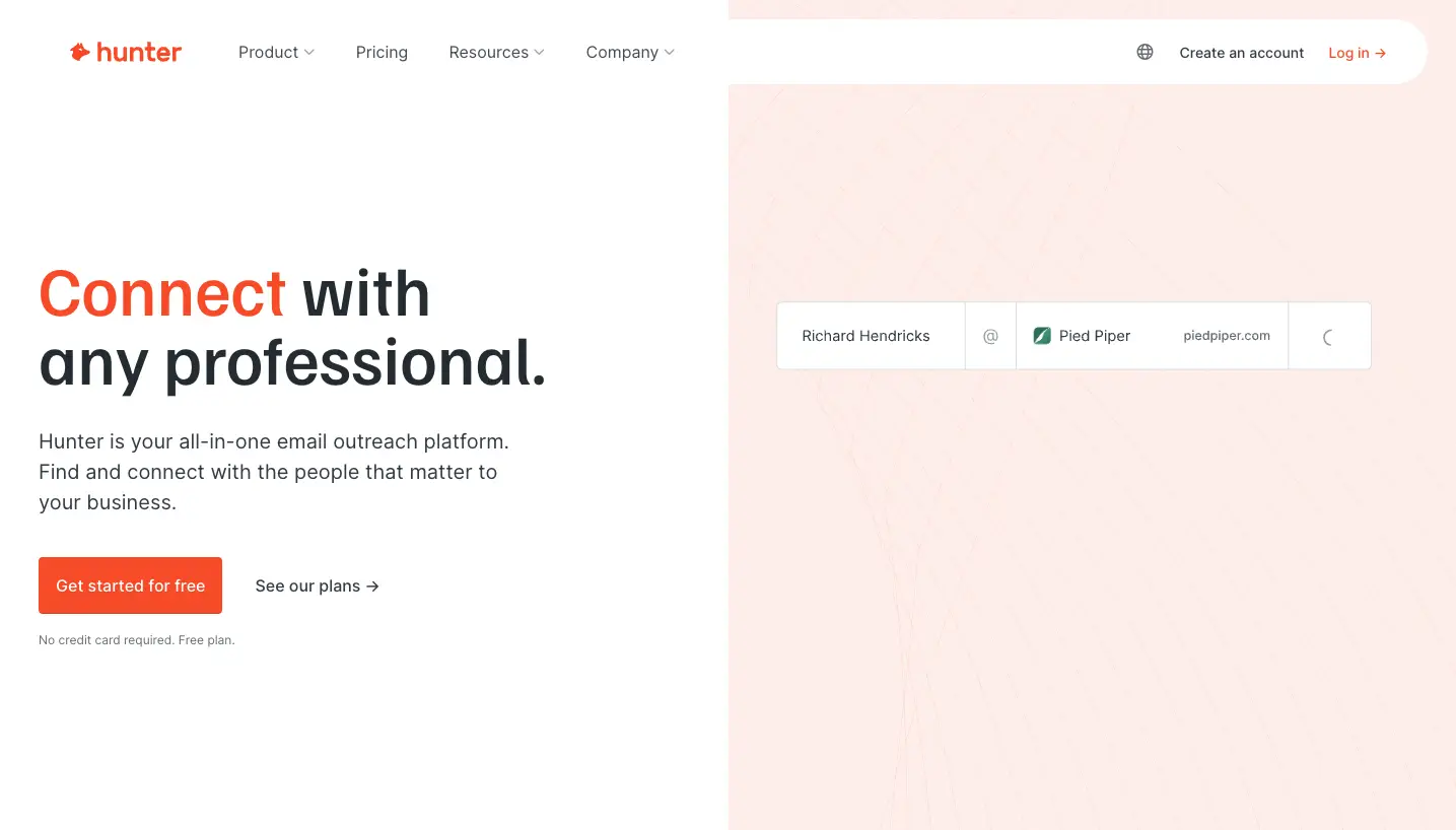 hunter.io screenshot