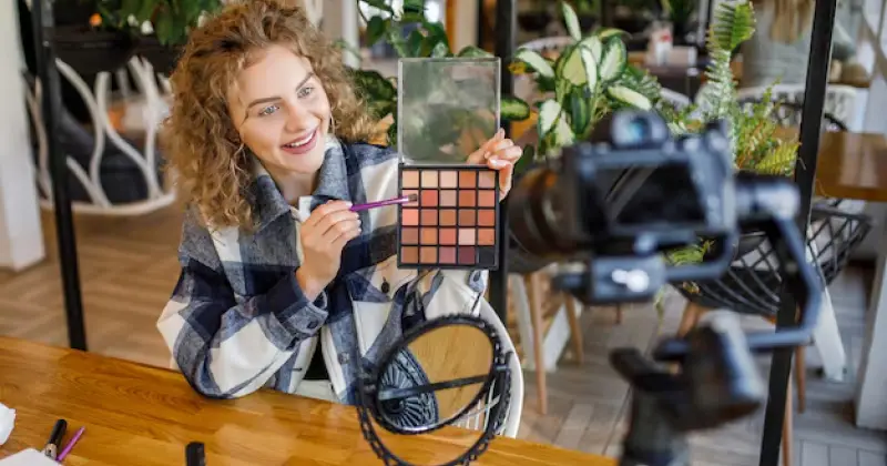 an influencer introducing a product