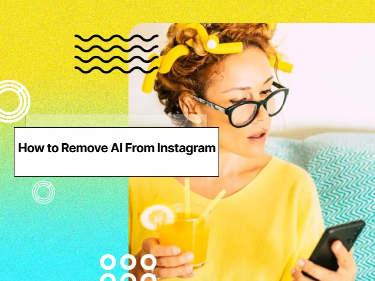 girl checking Instagram