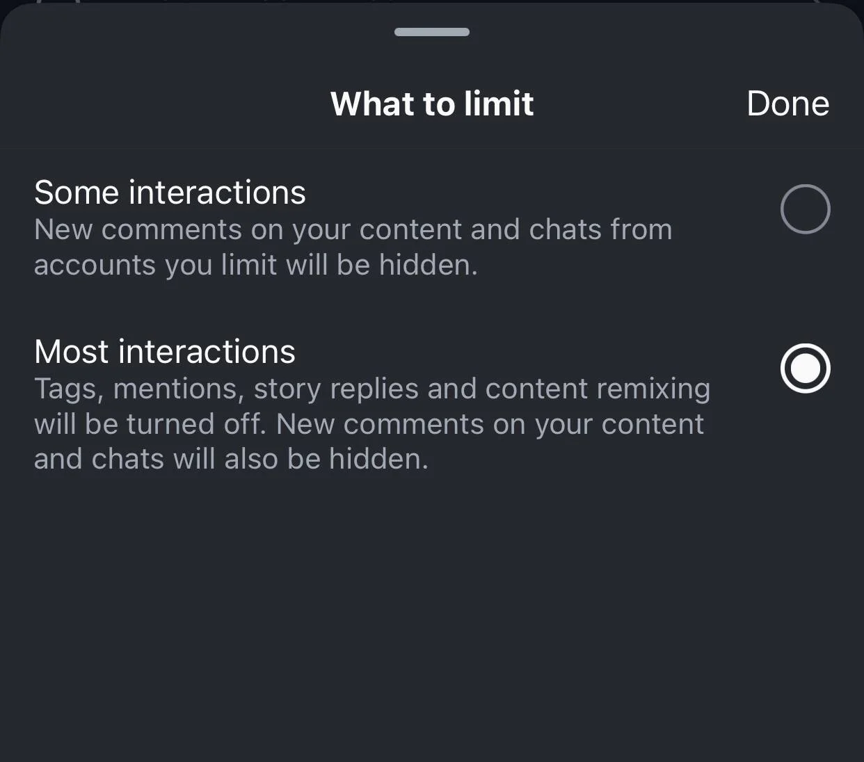 check what to limit