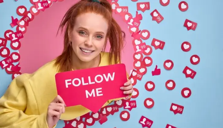 a girl trying to gain more followers