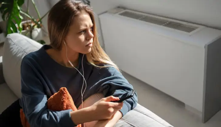 a girl zoned out in her thoughts