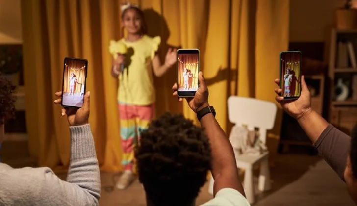 taking pictures from behind the scenes