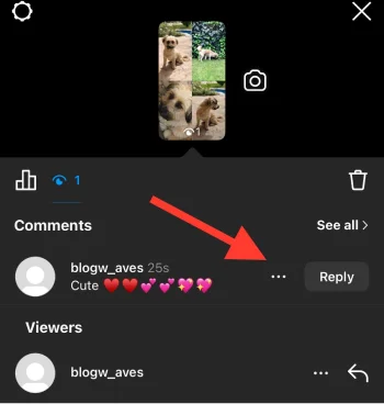Tap on the three dots icon 