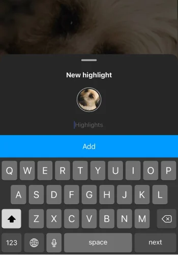 create a new highlight