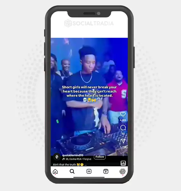 Instagram account QuoteBlogger (52.1 k Followers)