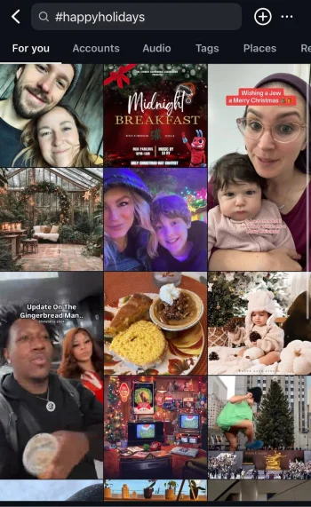 Christmas holiday hashtags