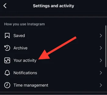 select your activity