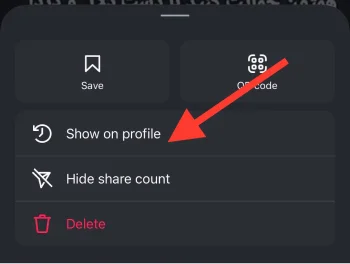 tap show on profile