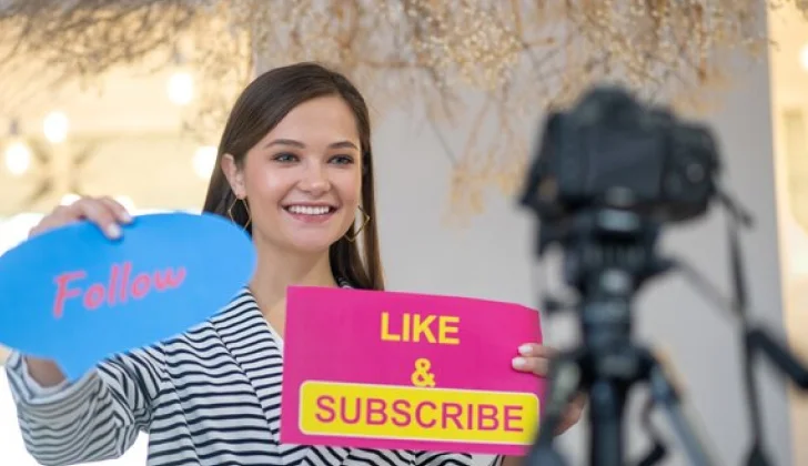 an influencer advertising her brand