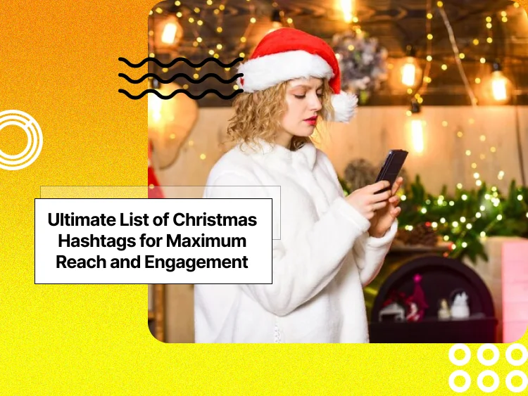 a girl checking her phone on Christmas