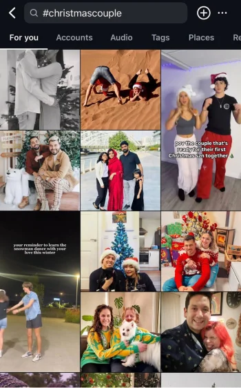 Couple Christmas hashtags