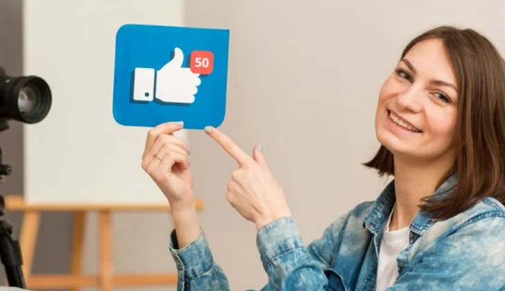 a blogger recording a video