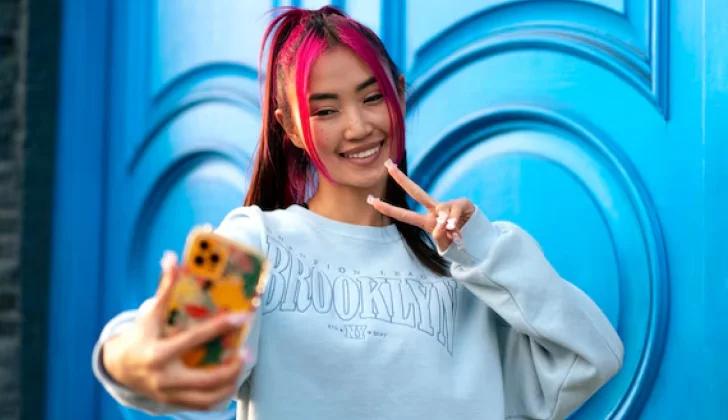 a girl taking a selfie