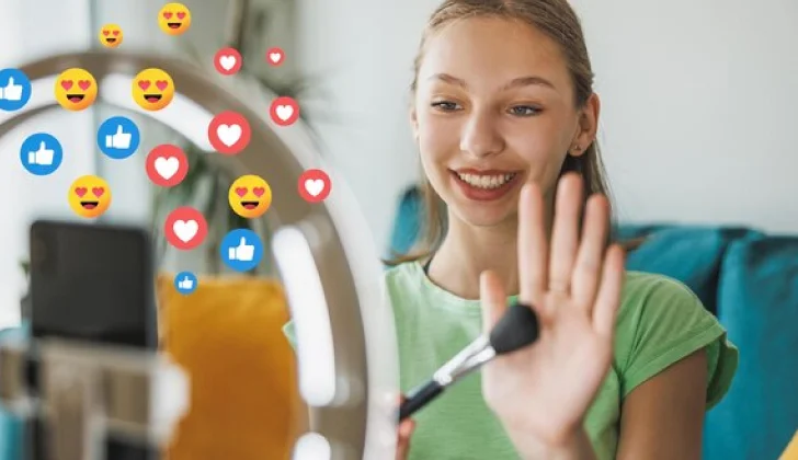 a person talking to her followers