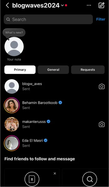 Go to Instagram DM