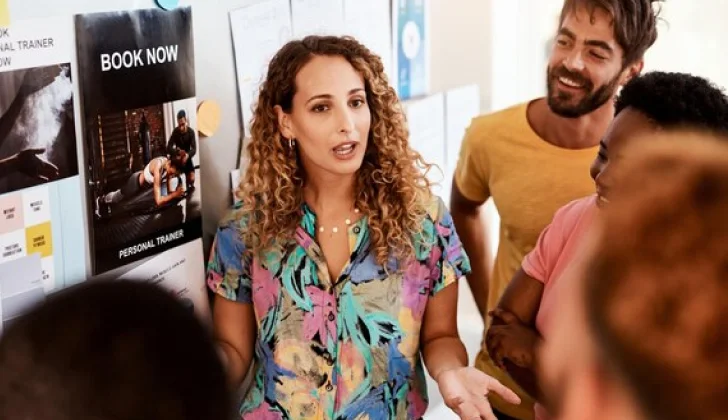 an office meeting in an agency