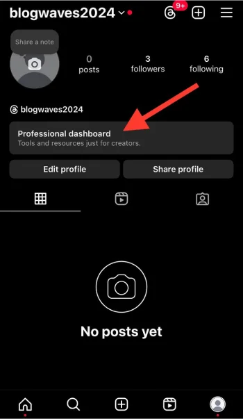 Tap professional dashboard