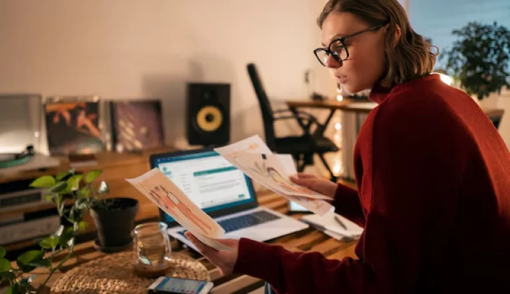 a person working on a content creation