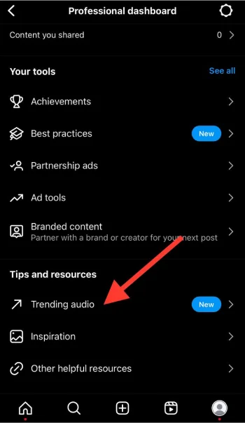 trending Audio section.webp