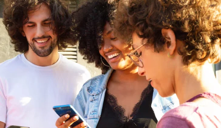 some friends using social media