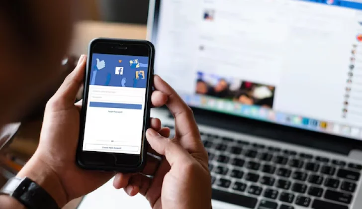 a person using Facebook