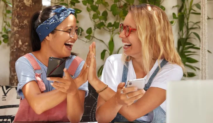two influencers working together