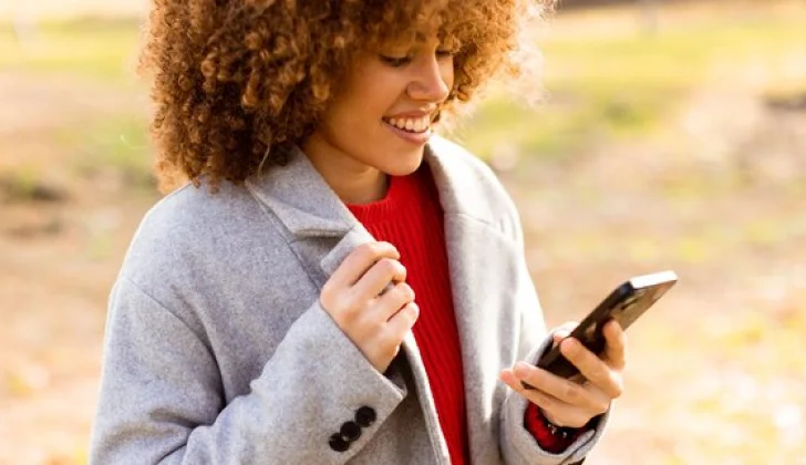 girl checking her phone