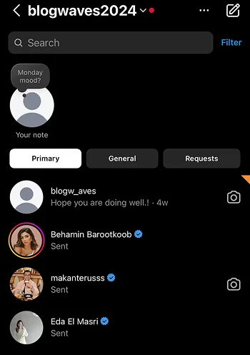 go to IG DM