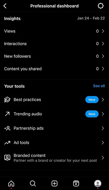 track IG insights