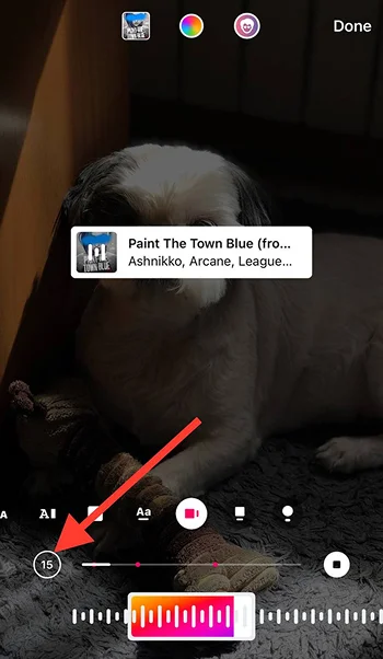 tap on 15 sec duration