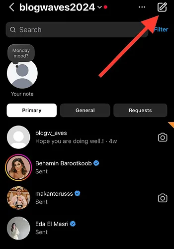 tap on create button