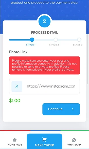 paste Instagram post link