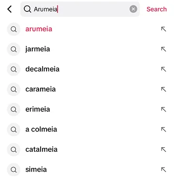search for the user