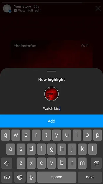 add it to highlight