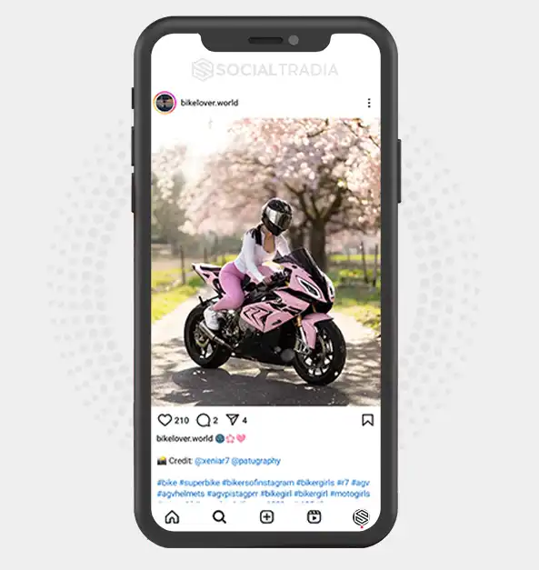 buy Instagram account bikelover.world (2 k Followers)