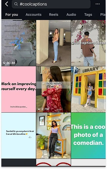 cool captions